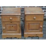 2 pine bedside cabinets