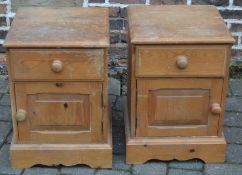 2 pine bedside cabinets