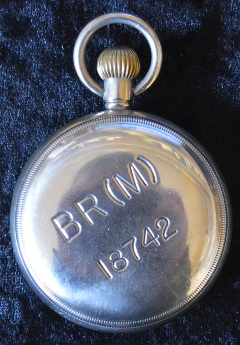 British Rail Midlands Swiss made pocket watch engraved BR(M) 18742 - Image 2 of 2