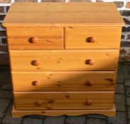 Modern pine chest of drawers