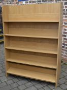 Library style shelf unit