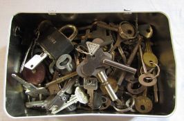 Box of assorted keys