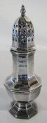 Silver sugar shaker London 1960 H 17 cm maker A C & Sons weight 4.58 ozt