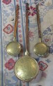 3 brass bed warmers