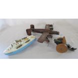 3 tin toys inc a Sutcliffe 'Victor' boat