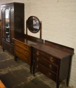 1930's bedroom suite comprising of wardrobe, dressing table and chest of drawers