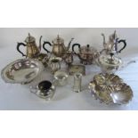 Large quantity of silver plate inc tea sets and dishes