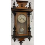 19th c. Junghans walnut Vienna wall clock