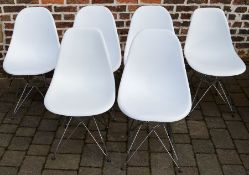 6 Eames Eiffel style chairs