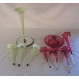 Glass epergne parts