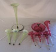 Glass epergne parts