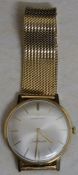 Eterna Matic Centenaire 9ct gold automatic gents wristwatch with 9ct gold mesh bracelet strap