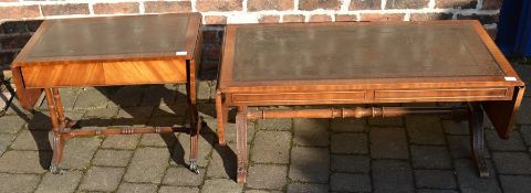 Regency style small sofa table and coffee table