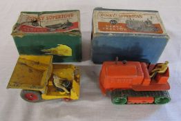 Dinky Supertoys Heavy Tractor no 563 and a Dinky Muir Hill dumper (in incorrect box)