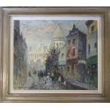 Framed oil on canvas 'Sacre Coeur' by Merio Ameglio (1897-1970)