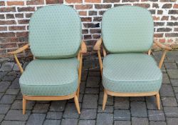 2 Ercol light beech arm chairs