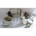 Various glassware and ceramics inc Royal Crown Derby, Royal Albert & Denby