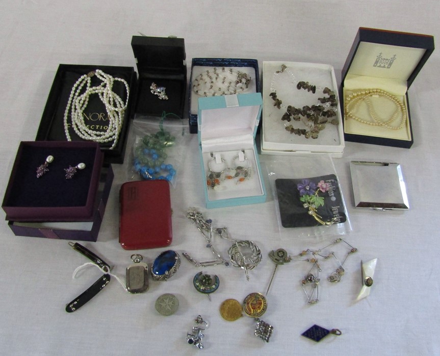 Assorted costume jewellery etc