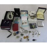 Assorted costume jewellery etc