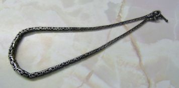 Silver necklace marked 925 Birmingham hallmark length 45 cm weight 1.74 ozt