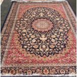 Blue ground Keshan carpet 2.80m by 2.00m