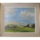 Framed oil on board by Norman Dinnage (1924-2016) 'Milton Street, looking to the South Downs' 77