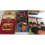 Assorted 33 rpm LPs inc The Beatles, The Rolling Stones, Bjork, Cat Stevens, John Lennon and James