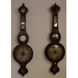 Near pair of 19th century onion top barometers in need of restoration