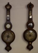 Near pair of 19th century onion top barometers in need of restoration