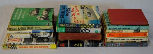 Collection of vintage motor racing books