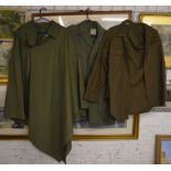 Military style jacket, cape and shirt