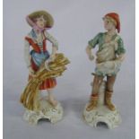 Pair of Goebel figurines of a harvesting couple signed S Bochmann (1603721 & 1603821) H 22 cm