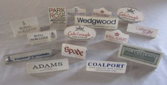 Various ceramics signs / plaques inc Wedgwood, Royal Doulton and Royal Worcester (Caithness -