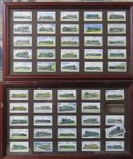 2 framed W D & H O Will's Railway engines cigarette cards 49 cm x 29 cm (size including frame)