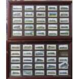 2 framed W D & H O Will's Railway engines cigarette cards 49 cm x 29 cm (size including frame)