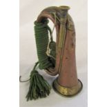 Boosey & Co copper and brass bugle dated 1900