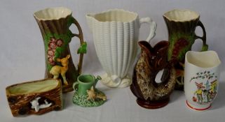 7 vases & jugs including Sylvac, Hornsea & Crown Ducal