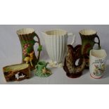 7 vases & jugs including Sylvac, Hornsea & Crown Ducal