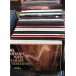 Box of various boxed classical 33 rpm LPs