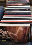 Box of various boxed classical 33 rpm LPs