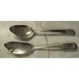 Silver butter knife /server (af) Dublin 1811 weight 1.12 ozt & spoon London 1790 weight 1.24 ozt