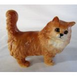 Royal Doulton figure of a ginger cat L 14 cm H 13 cm