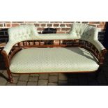 Victorian spindle & button back settee (some damage to back)