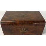 Victorian walnut writing slope box