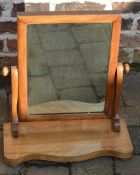 Victorian mahogany toilet mirror