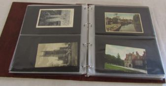 Postcard album of approximately 84 topographical cards relating to Hampshire