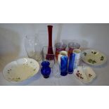 Various glassware & ceramics including Wedgwood
