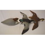 3 wild fowl decoys