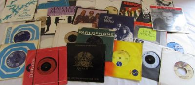 Selection of 45 rpm singles inc The Who, The Rolling Stones, Queen and Kraftwerk