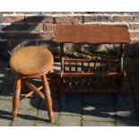 Stool and a magazine rack